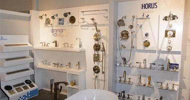 faucet and shower head display